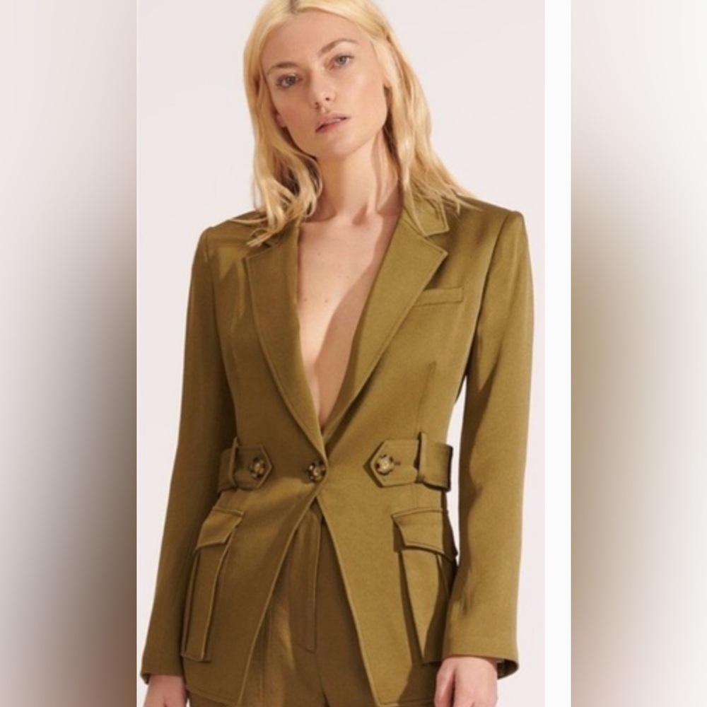 Veronica Beard Green Blazer Tailored Suit Jacket